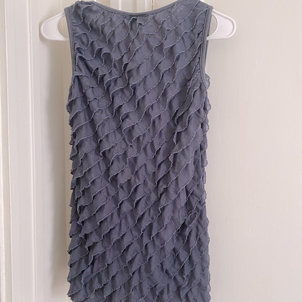 Grey Ruffle Tank Top - Picture 2 of 2